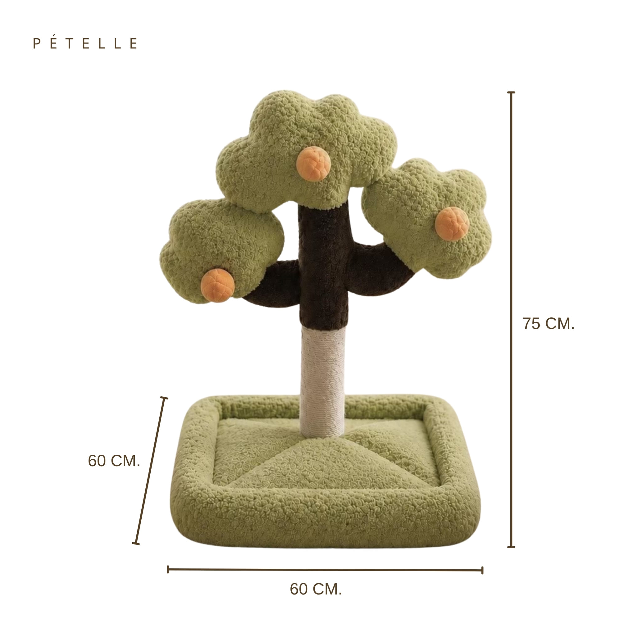 ที่นอนแมวต้นไม้พร้อมเสาฝนเล็บ PETELLE รุ่น FOREST LOUNGE_0